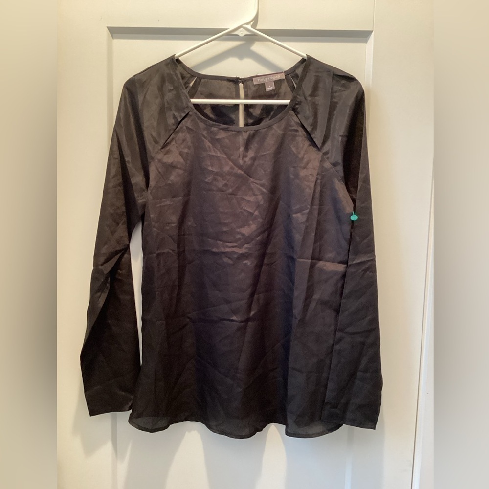 Nwot Black sheer Tinley Road cutout blouse